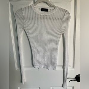 Distressed white long sleeve